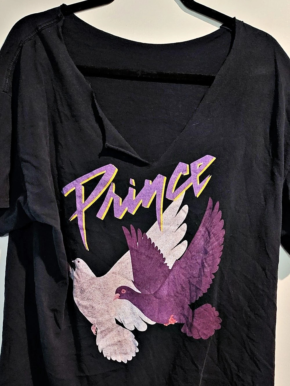 Prince Graphic Short Sleeve Tee in Black & Purple